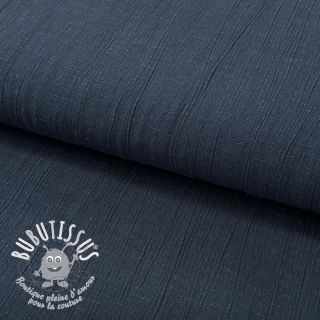 Viscose lin CRINCLE navy