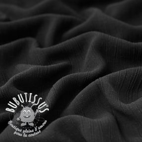 Viscose lin CRINCLE black