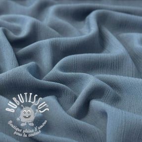 Viscose lin CRINCLE blue shadow