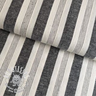 Lin YARN DYED BIG Stripe black