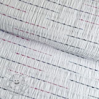 Tissu coton DOBBY CRINKLE Stripe white