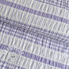 Tissu coton YARN DYED Stripe lilac