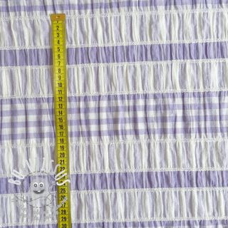 Tissu coton YARN DYED Stripe lilac