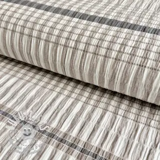 Tissu coton YARN DYED Check sand