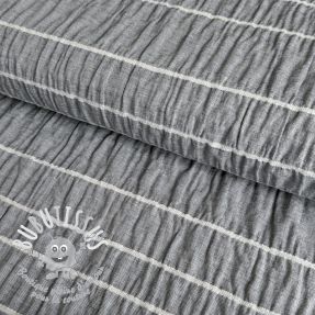 Tissu coton YARN DYED Stripe and stripe navy