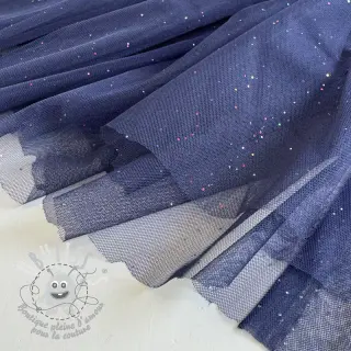 Tulle pour jupe tutu ROYAL MULTI FOIL navy