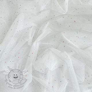 Tulle pour jupe tutu ROYAL MULTI FOIL white