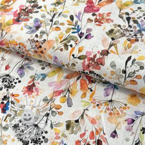 Tissu mélange lin et cotton Pretty florals deisgn A digital print