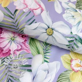 Tissu déco Genoveva flower lila digital print