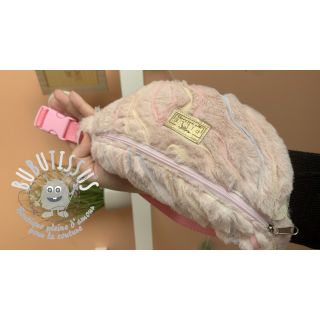 Fausse fourrure avec tulle Powder