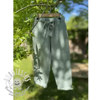 Tissu double gaze/mousseline green ORGANIC