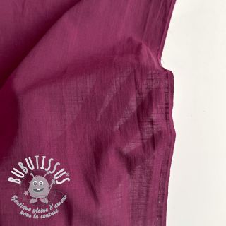Tissu coton Lin raspberry