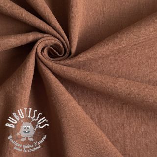 Tissu coton Lin chestnut