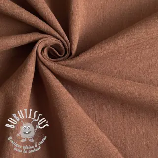 Tissu coton Lin chestnut