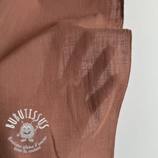 Tissu coton Lin chestnut
