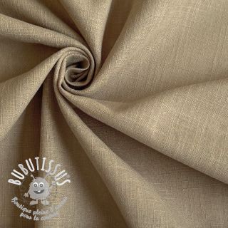 Tissu coton Lin taupe