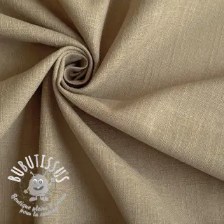 Tissu coton Lin taupe