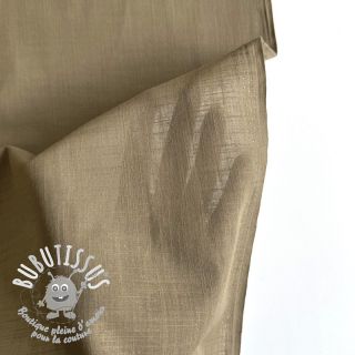 Tissu coton Lin taupe