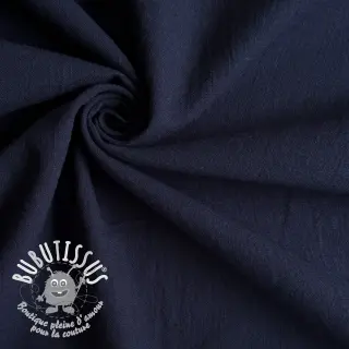 Tissu coton Lin dark blue