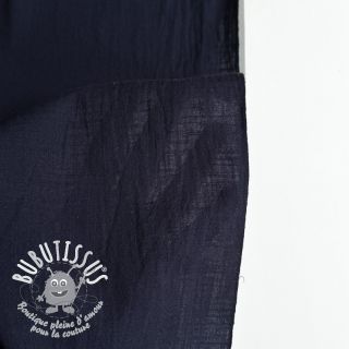 Tissu coton Lin dark blue
