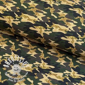 Jersey Shimmering camouflage brown digital print
