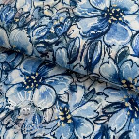 Jersey VISCOSE LYCRA HEAVY Pretty in blue design B digital print