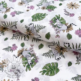 Tissu coton Lemur offwhite