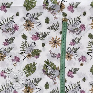 Tissu coton Lemur offwhite