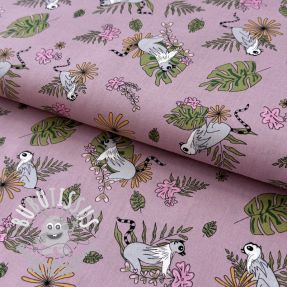 Tissu coton Lemur old pink