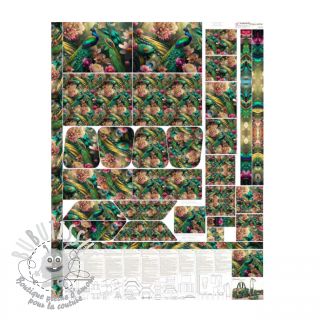 Tissu déco SHOPPER Peacock PANEL