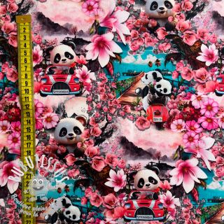 Tissu déco KIDS BACKPACK Sakura Panda PANEL