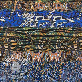 Viscose Dimulti dark blue digital print