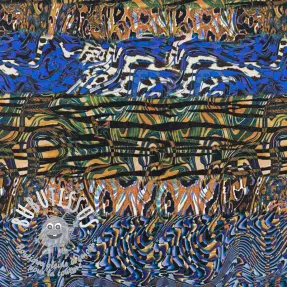Viscose Dimulti dark blue digital print