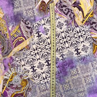 Jersey VISCOSE LYCRA Ditile patchwork pink digital print