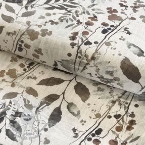 Viscose lin RAMIE Leaves design A digital print