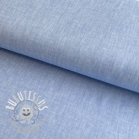 Tissu mélange lin et cotton Fishbone light blue