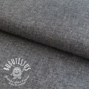 Tissu mélange lin et cotton Fishbone black