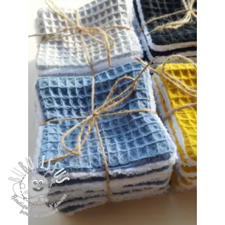 Tissu nid d’abeille blue