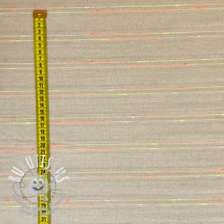 Viscose lin NEON stripe multicolour