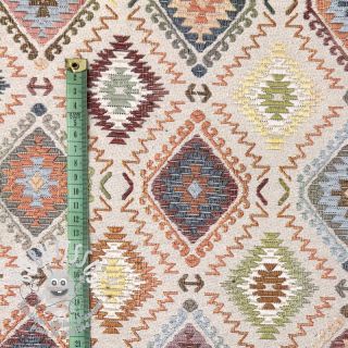 Tissu déco GOBELIN PREMIUM Indian Kelim Tapestry