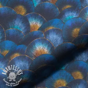 Tissu déco Scale Peacock Feather digital print