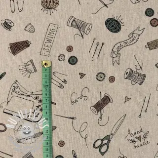 Tissu déco Linenlook Sewing Doodle Craft