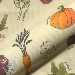 Tissu déco Veggie Harvest Garden digital print