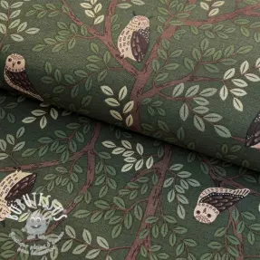 Tissu déco premium Forest Wood Owl
