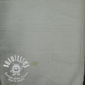 Tissu coton VOILE DOBBY off white 2nd class