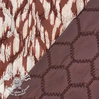 Tissu matelassé Blurry Ikat brown