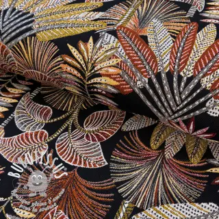 Tissu déco jacquard Mayorque noir