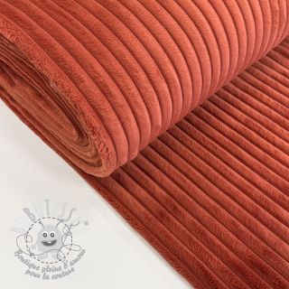 Tissu velours cotelé HANNIBAL terracotta
