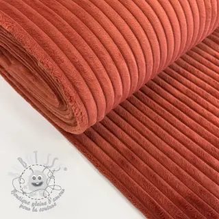 Tissu velours cotelé HANNIBAL terracotta
