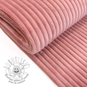 Tissu velours cotelé HANNIBAL bois de rose